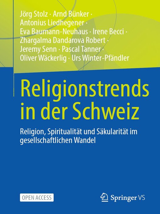 Title details for Religionstrends in der Schweiz by Jörg Stolz - Available